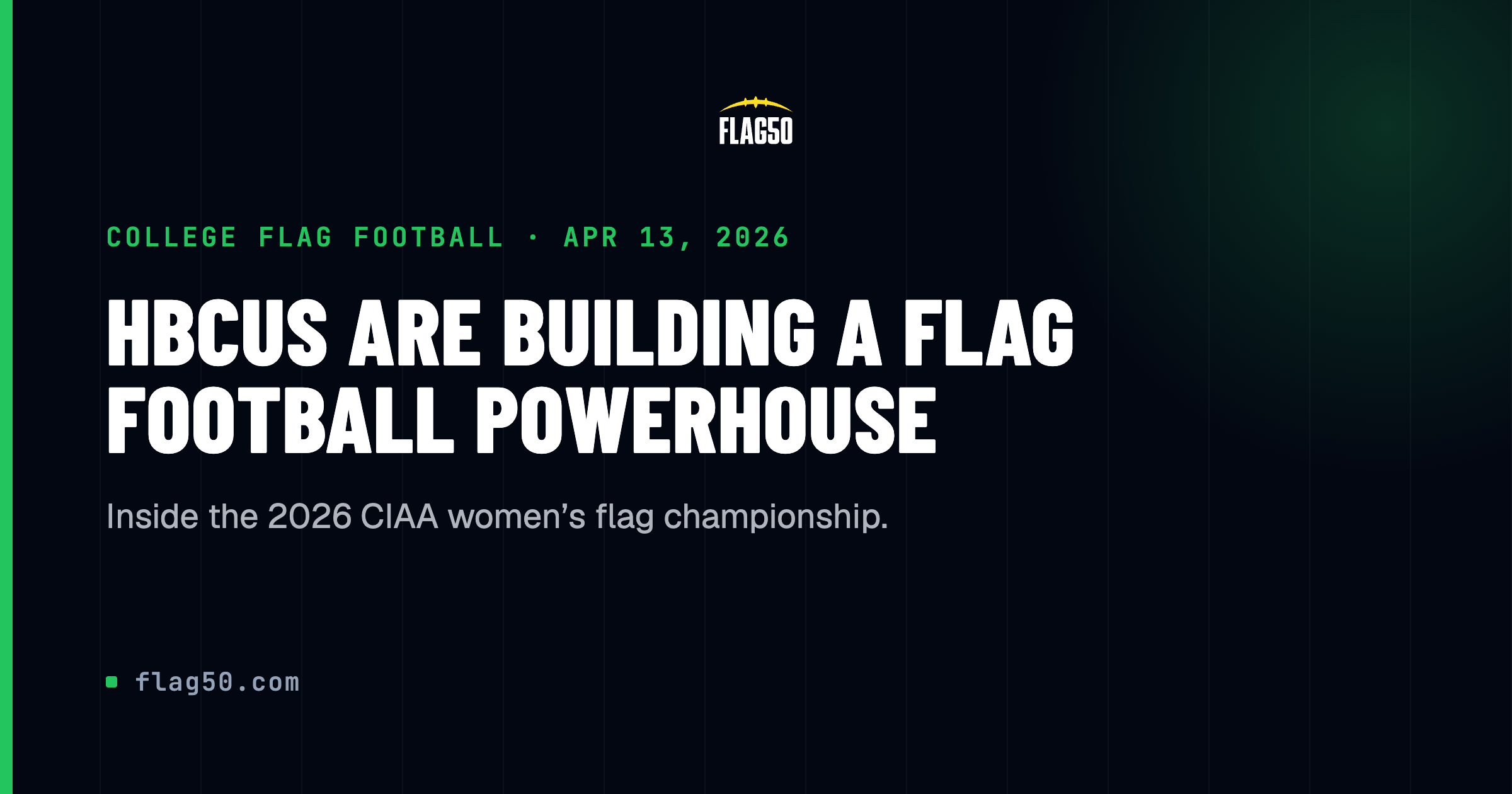 CIAA women's flag football championship 2026, HBCU flag football