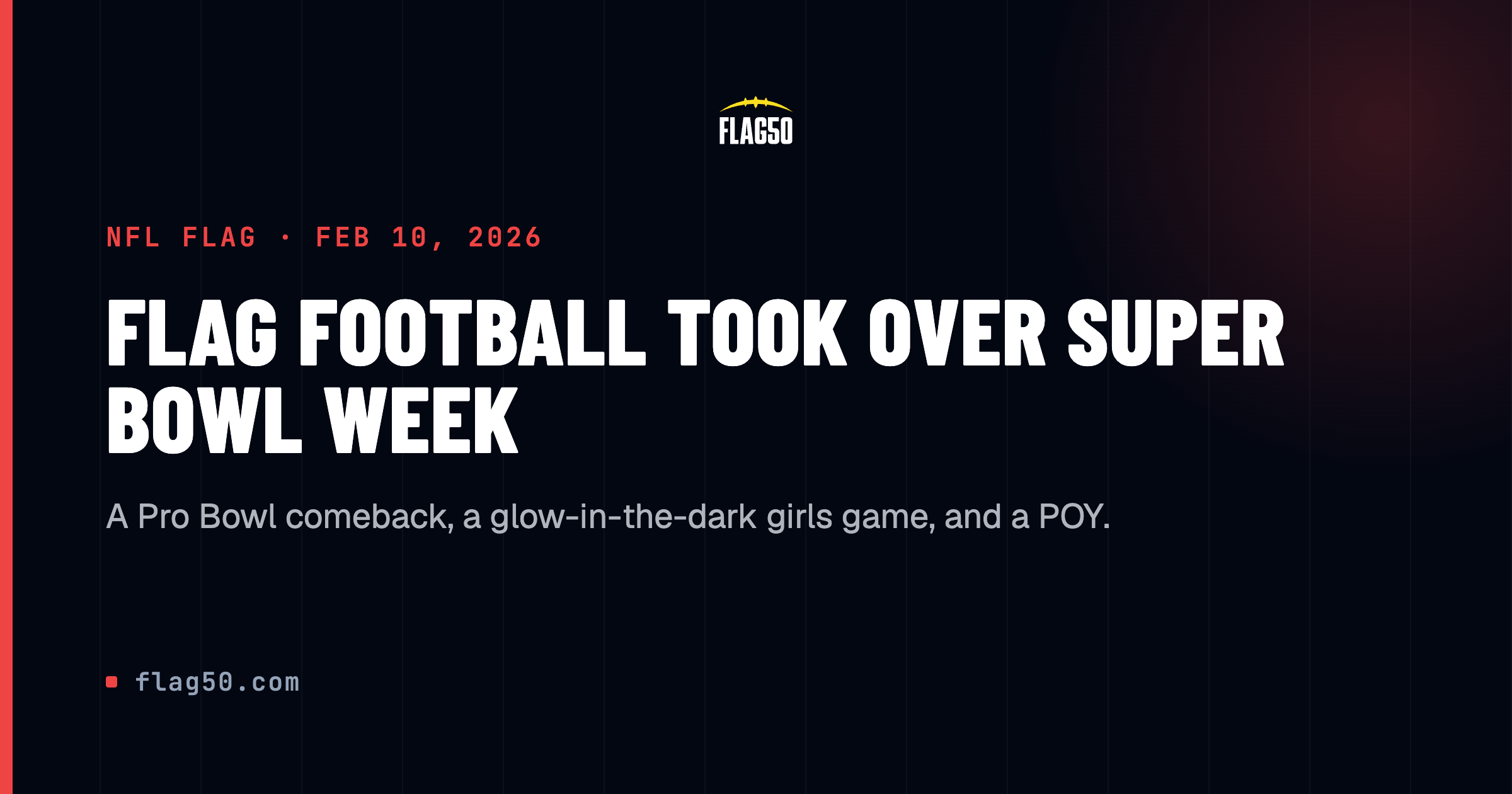 Flag football at Super Bowl LX week 2026