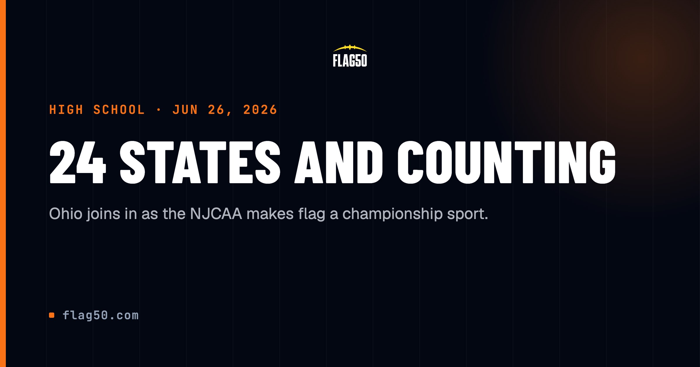 Ohio sanctions girls flag football, NJCAA makes it a championship sport