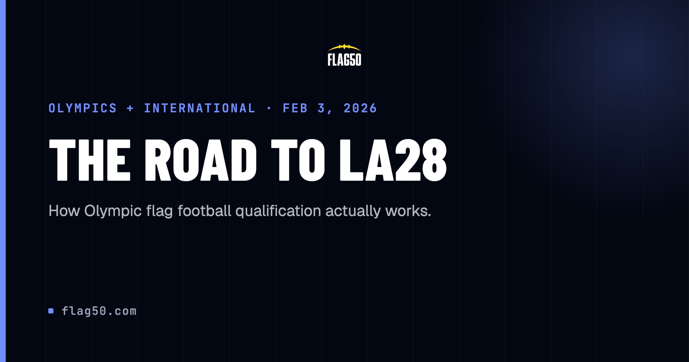LA28 Olympic flag football qualification path explained