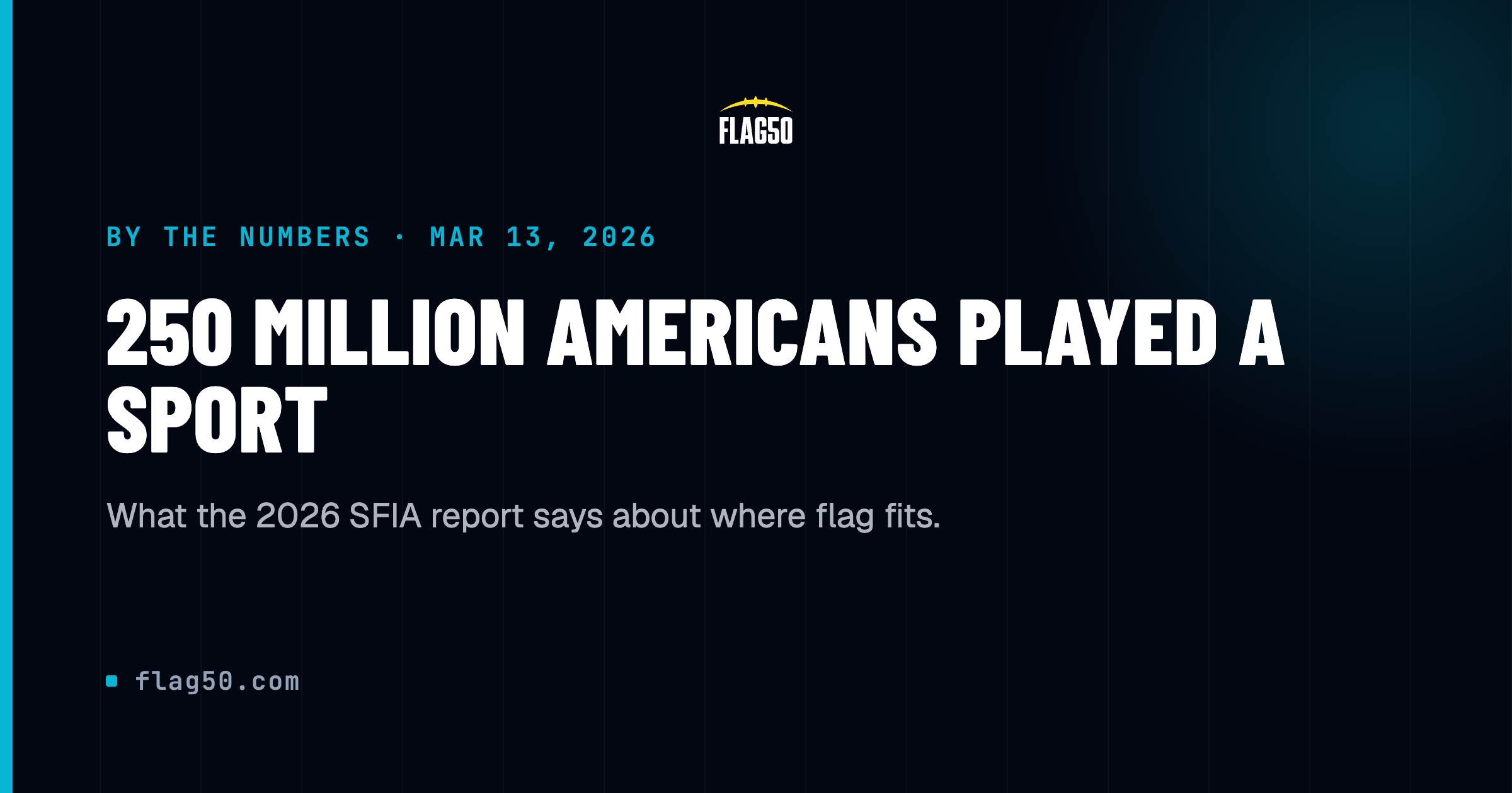 SFIA 2026 participation report and flag football growth